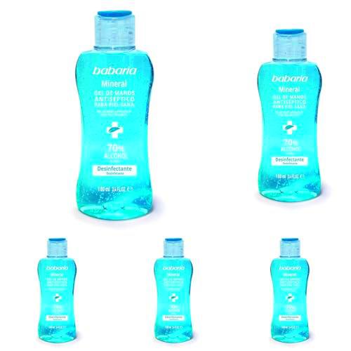 BABARIA - Gel Hidroalcoholico Manos Natural - 50ml | Bote Pequeño desinfectante manos liquido | Sin Perfume | Rapida Absorccion | Hidratente | Gel Desinfectante