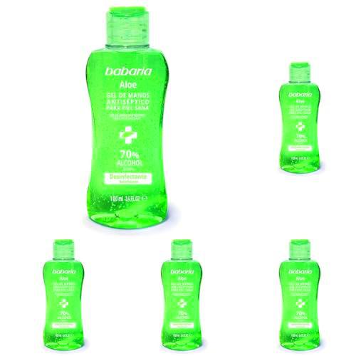 Babaria - Gel de Manos Antiséptico Aloe, Gel de Manos Desinfectante