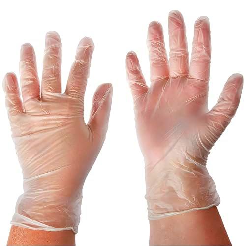 XARA - (Pack 200 Guantes Vinilo Sin Polvo Transparentes Talla S