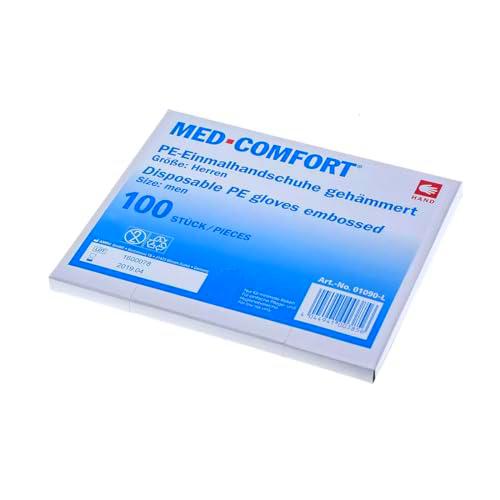 AMPRI Guantes desechables, transparentes, talla L