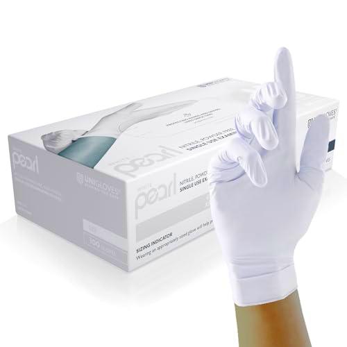 UNIGLOVES White Pearl Guantes de examen de nitrilo