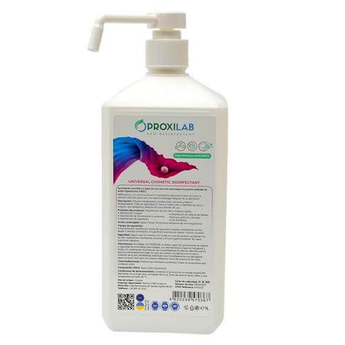 Proxolab 1000 ml producto cosmético para destruir patógenos en la piel y los instrumentos/salones de belleza/salas de tatuaje/con ácido hipocloroso/100% natural/sin alcohol/hipoalergénico
