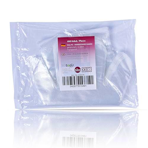 hioo Guantes de polietileno para mujer, martillados (100 unidades)