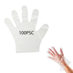 CZNBZIU 100 PCS Guantes Desechables de Plástico Transparente de Polietileno