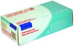 SHIELD HEA949 Guantes sin polvo, vinilo, grande, transparente (paquete de 1)