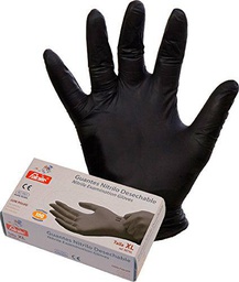 Faher - Guante Desechable Nitrilo Negro Sin Polvo T.S