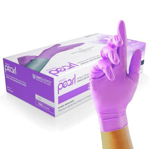 UNIGLOVES Violet Pearl - Guantes de examen de nitrilo