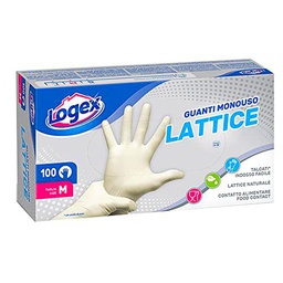 Logex Cf100- Guantes de látex desechables, talla mediana