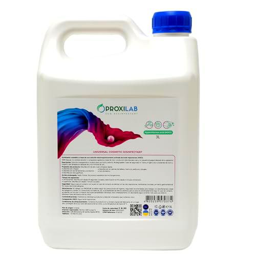 Proxilab 3000 ml producto cosmético para destruir patógenos en la piel y los instrumentos/salones de belleza/salas de tatuaje/con ácido hipocloroso/100% natural/sin alcohol/hipoalergénico