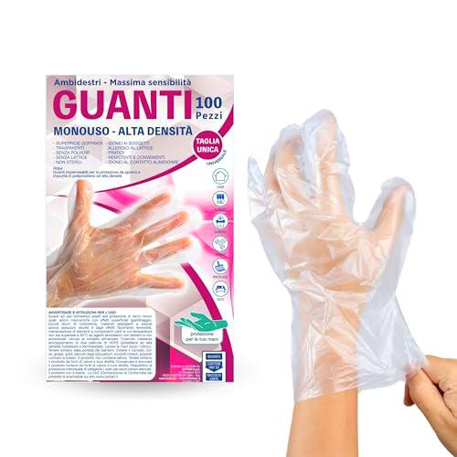 Bottari Guantes desechables de HDPE sin polvo, 100 unidades