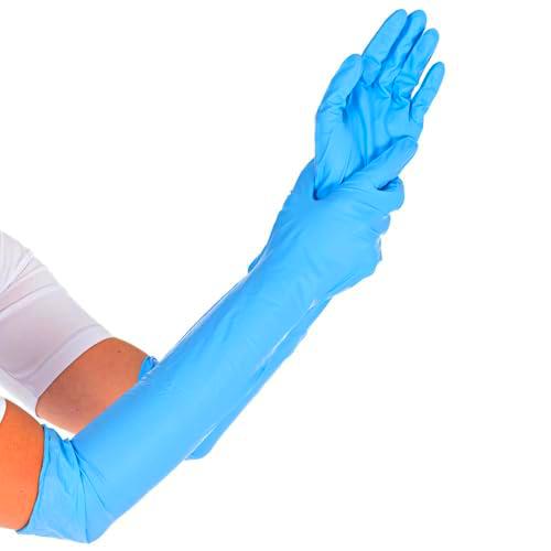 FRANZ MENSCH Hygostar Guantes de nitrilo extra seguros Superlong | sin polvo