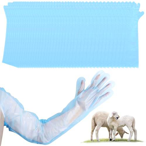 LEKEFETO Guante veterinario de manga larga, guantes veterinarios 100pcsu