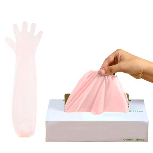 OhMill - Guantes desechables veterinarios - Guantes largos sin látex, polvo