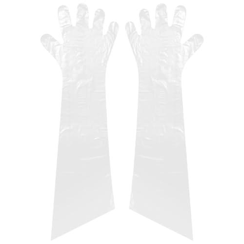 Healifty - Guantes desechables de plástico suave, transparente