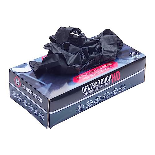 Blackrock Guantes de nitrilo desechables medianos - Sin polvo