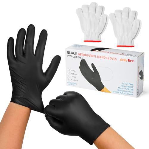 Onlyfire 2 Par Manopla de Nylon y 100 Manopla Desechables
