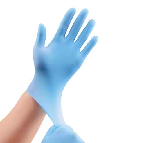 Gedikum Guantes desechables de nitrilo, sin polvo, sin látex