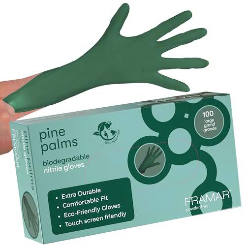 FRAMAR Guantes Nitrilo Verde L - Guantes Nitrile Sin Látex