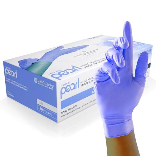 UNIGLOVES Sapphire Pearl - Guantes de examen de nitrilo
