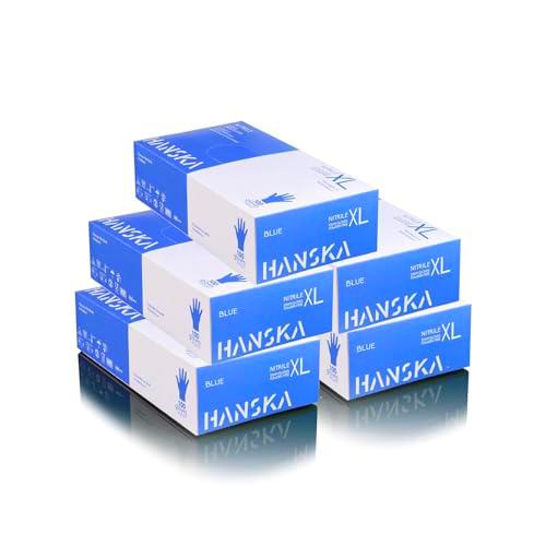 HANSKA Paquete de 500 guantes desechables de nitrilo Azul