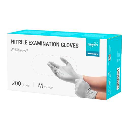 EUROPAPA® 200 Guantes De Nitrilo Desechables Que Cumplen Las Normas EN455 EN374
