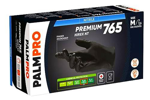 Hirex NT Box - Guantes desechables de nitrilo, color negro