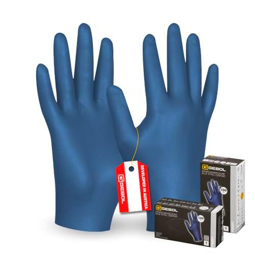 Gebol Blue Nitril Comfort - Guantes desechables (100 unidades
