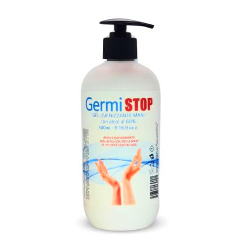 GERMISTOP - Desinfectante de manos 500 ml con alcohol 70% y aloe vera