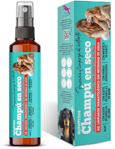 MyPetPrime Champú Seco en Gel para Perros | SIN Aclarado | Antiolor | Dermatológico | Higienizante