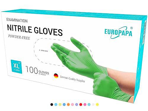 EUROPAPA® 200 Guantes De Nitrilo Desechables Que Cumplen Las Normas EN455 EN374