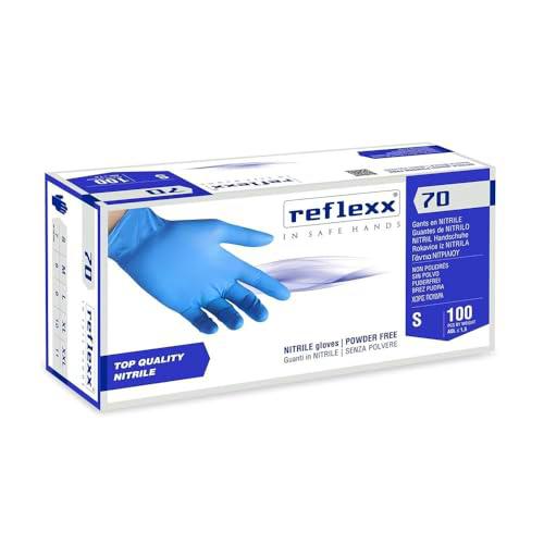 Guantes de nitrilo M Reflexx, guantes desechables de nitrilo 100% sin látex (100/300/1000 unidades) guantes desechables de nitrilo 100% sin látex para alimentos
