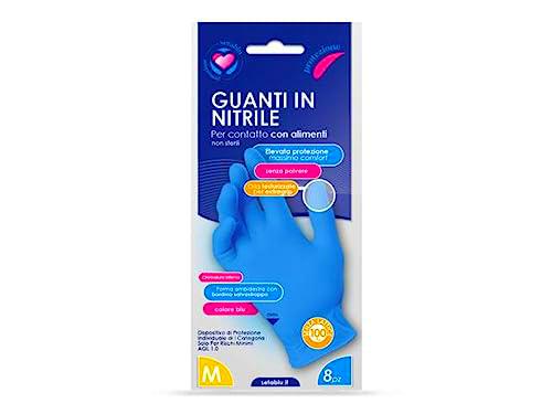 Esseci Italia Guantes Nitrilo 8pcs M 40245 como en la foto