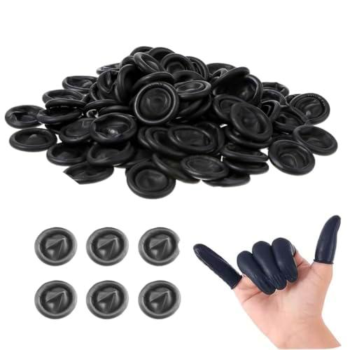 LACHT Dedales de silicona, 150 unidades de látex, protectores de dedos de goma antiestáticos