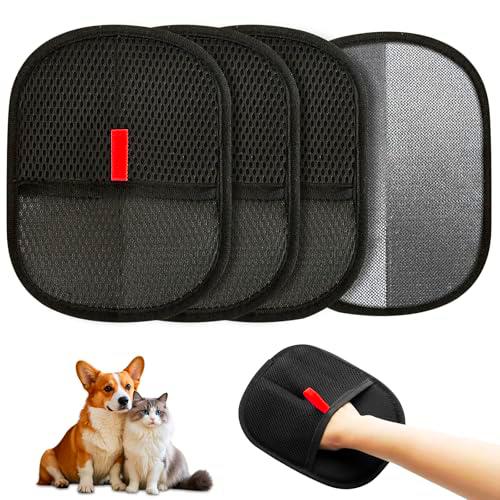 Zorplex 3 Piezas Pet Hair Remover, Guantes de Aseo para Mascotas Electroestáticos y Reutilizables
