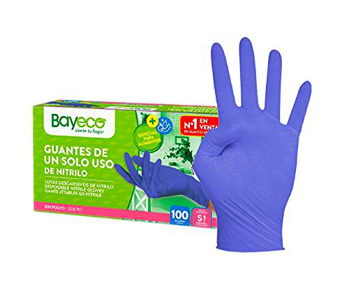Bayeco - Guantes de un solo uso de Nitrilo - Color Azul