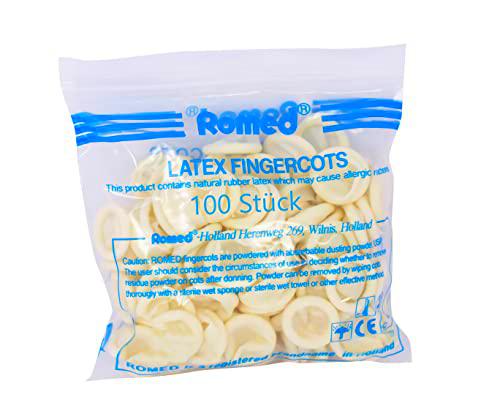 Romed Dedaleras de látex (S (pequeño), 100 unidades
