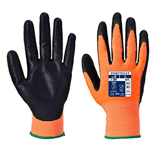Portwest Guante Amber Cut, Con Espuma De Nitrilo, Tamaño: L