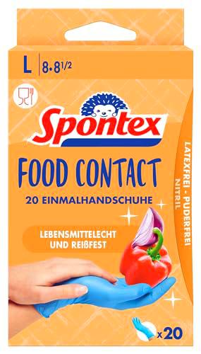 Spontex Food Contact, 20 guantes desechables de nitrilo
