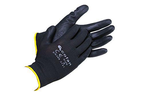 BLISTER G. 100% POLIEST. IMPREG. PU NEGRO T-6 - Unid: 12