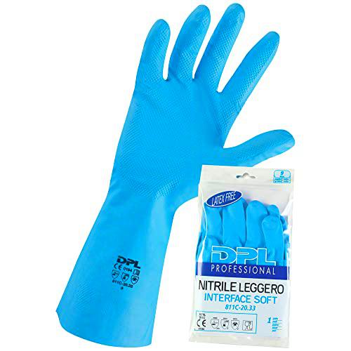 DPL Professional - Guantes planos de nitrilo hipoalergénicos S para jardinería