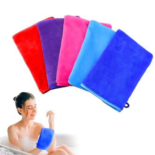 OHREN 4 PCS Guantes Desmaquillantes de Microfibra Reutilizables