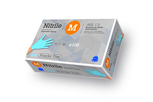 Gentle Touch 0125 Guante Desechable de Nitrilo, Talla S, Azul