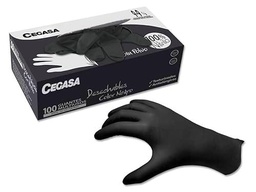 GUANTES CEGASA NITRILO NEGRO SIN POLVO EXTRA GRANDE T9