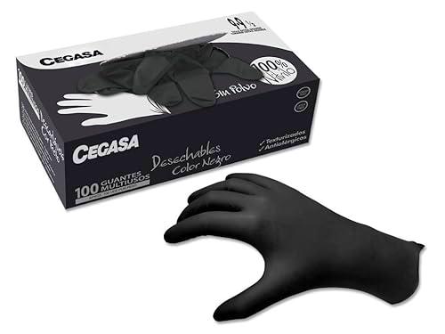 GUANTES CEGASA NITRILO NEGRO SIN POLVO EXTRA GRANDE T9