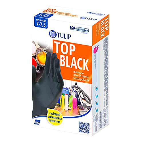 Guanti monouso nitrile colore nero - misura XL 100 paia