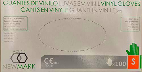 Vinil Guante New Mark Vinil Tran C/P 100/U P 5 Unidades 100 ml