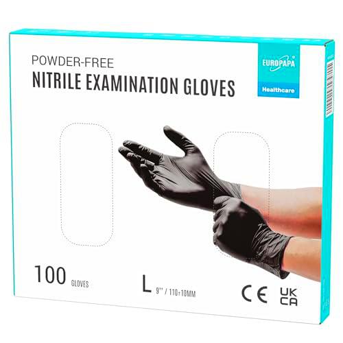 EUROPAPA® 100 Guantes De Nitrilo, Caja De Guantes Desechables