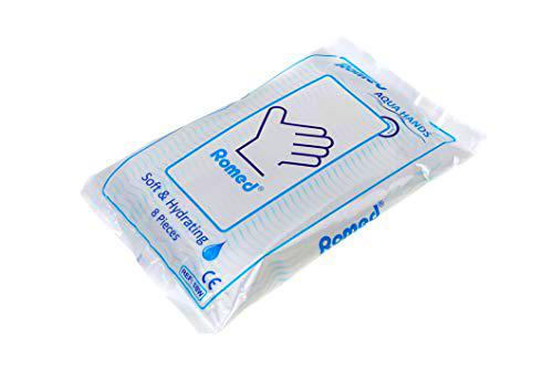 Romed 8 guantes de lavado húmedos desechables suaves e hidratantes