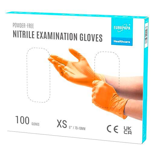 EUROPAPA® 100 guantes de nitrilo desechables, guantes desechables
