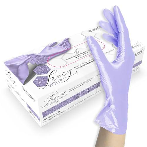 Unigloves FANCY Violet - Guantes desechables de nitrilo